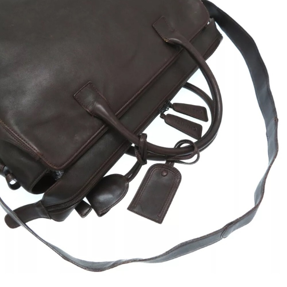 CHANEL 💯% authentic brown leather travel bag HUGE - Picture 8 of 8